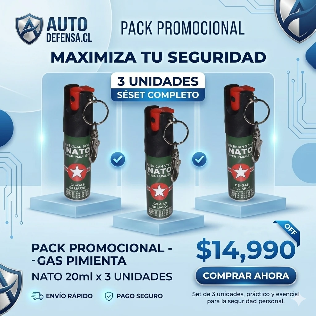 Mano sosteniendo un spray de defensa personal